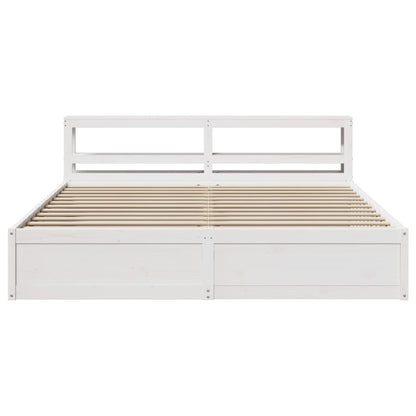 Bedframe Met Hoofdbord Massief Grenenhout