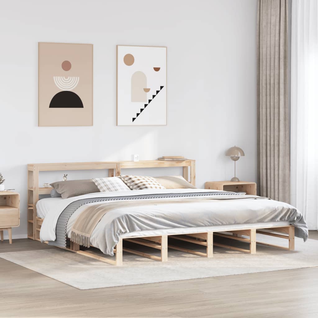 Bedframe Zonder Matras Massief Grenenhout