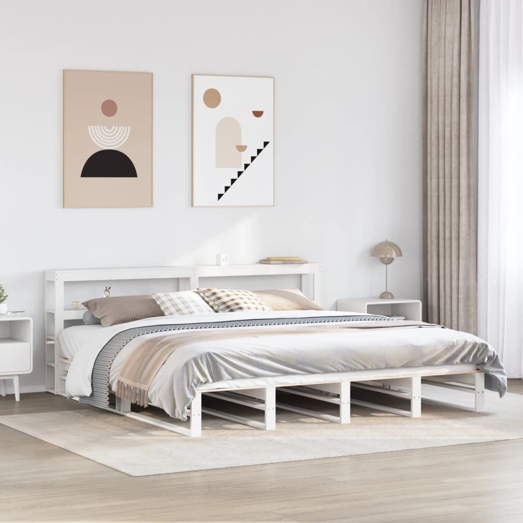 Bedframe Zonder Matras Massief Grenenhout