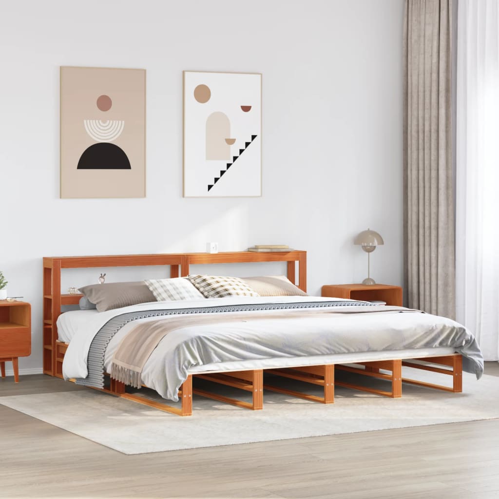 Bedframe Zonder Matras Massief Grenenhout