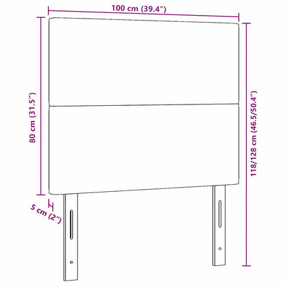 Led Hoofdbord Met Led -Striplichten Grijs Groen Stof
