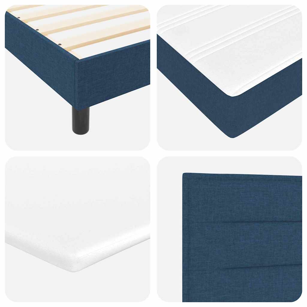 Boxspringbed Met Matras Met Matras Stof Blauw