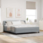 Boxspringbed Met Matras Met Matras Stof Lichtgrijs