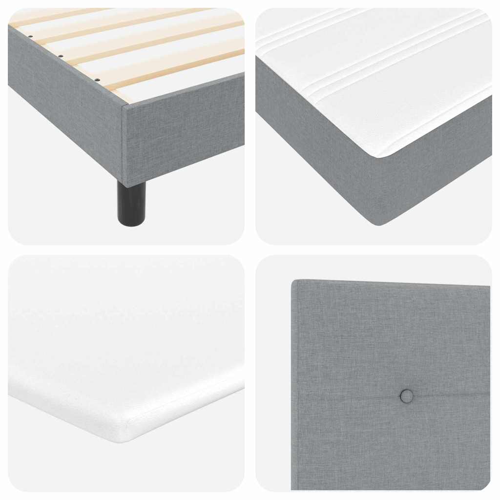Boxspringbed Met Matras Met Matras Stof Lichtgrijs