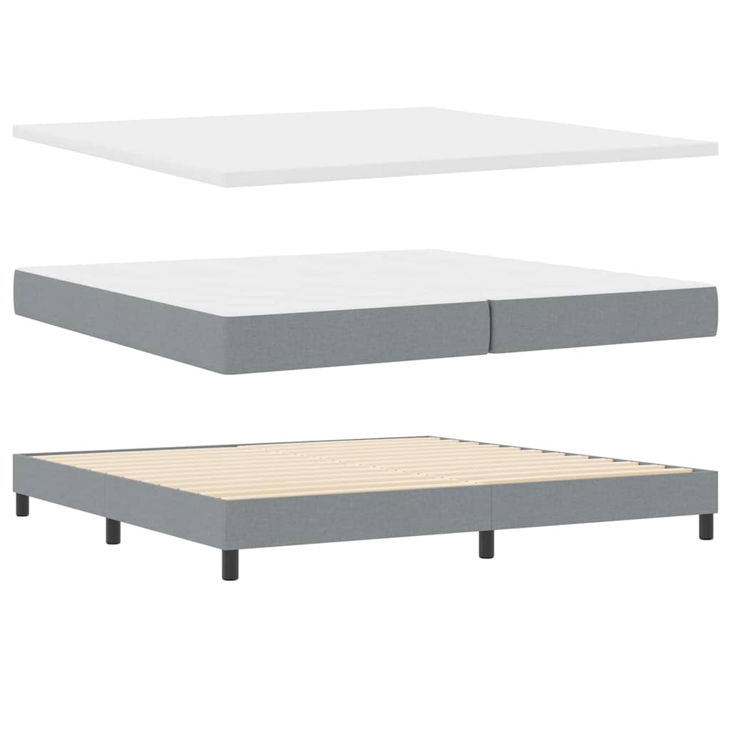 Boxspringbed Met Matras Met Matras Stof Lichtgrijs