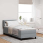 Boxspringbed Met Matras Met Matras Stof Lichtgrijs