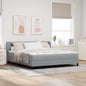 Boxspringbed Met Matras Met Matras Stof Lichtgrijs