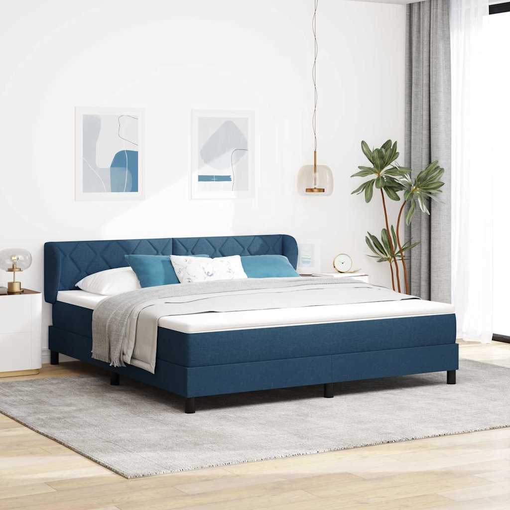 Boxspringbed Met Matras Met Matras Stof Blauw