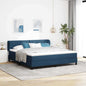 Boxspringbed Met Matras Met Matras Stof Blauw