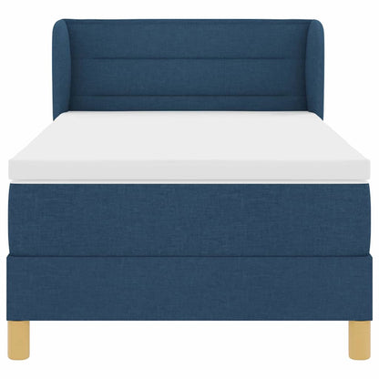 Boxspringbed Met Matras Creme 90X200 Cm Stof Blauw