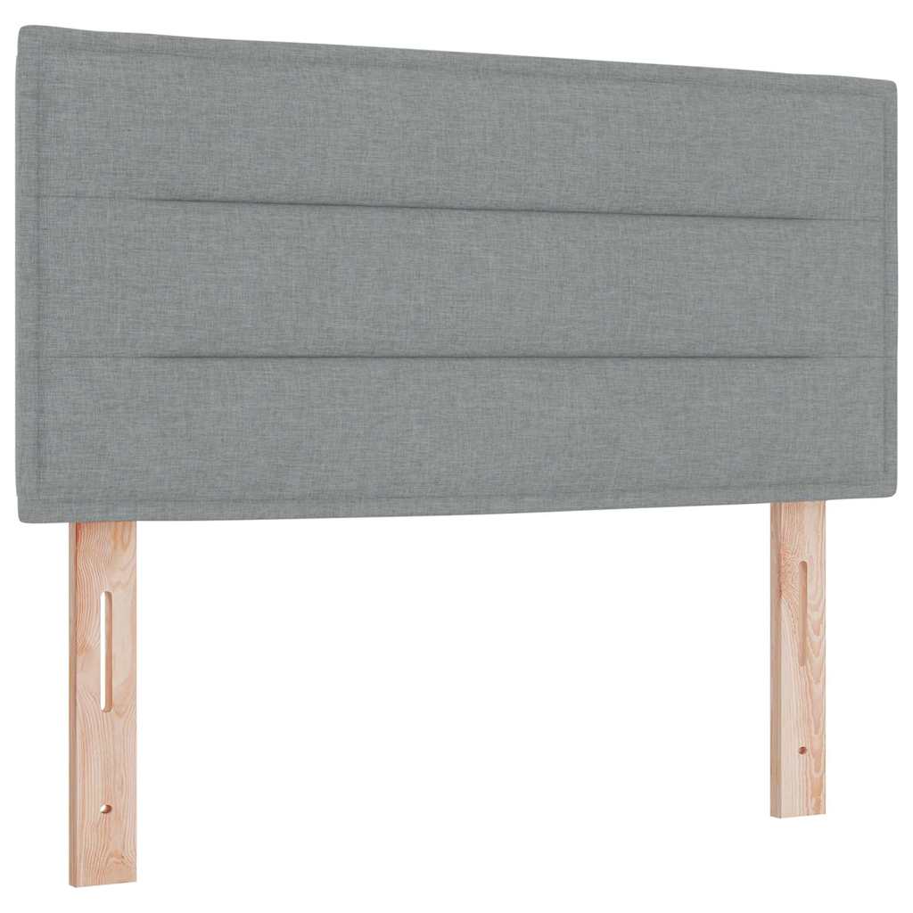 Boxspringbed Met Matras Creme Stof Lichtgrijs