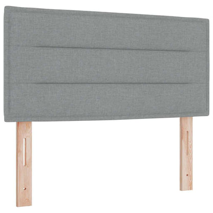 Boxspringbed Met Matras Creme Stof Lichtgrijs