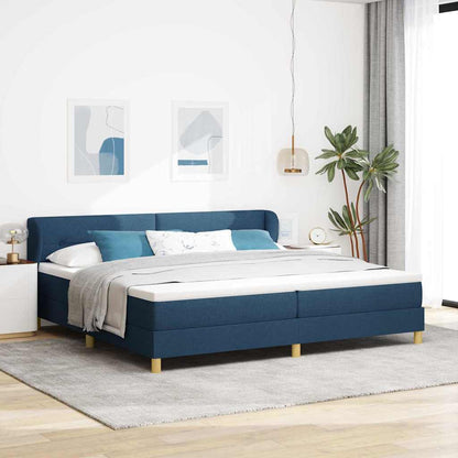Boxspringbed Met Matras Creme 90X200 Cm Stof Blauw