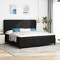 Boxspring Bed Met Matras Met Hoofdeinde Stof Zwart