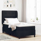 Boxspring Bed Met Matras Met Hoofdeinde Stof Zwart