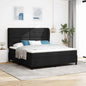 Boxspring Bed Met Matras Met Hoofdeinde Stof Zwart