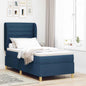 Boxspringbed Met Matras Donkergrijs 90X190 Cm Met Matras Blauw
