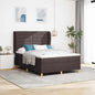 Boxspringbed Met Matras Donkergrijs 90X190 Cm Donkerbruin