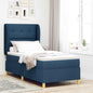 Boxspringbed Met Matras Donkergrijs 90X190 Cm Met Matras Blauw