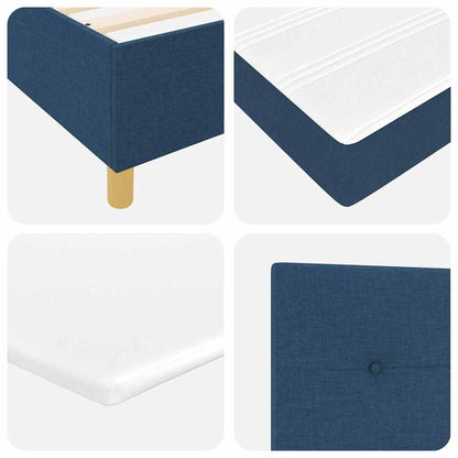 Boxspringbed Met Matras Donkergrijs 90X190 Cm Met Matras Blauw