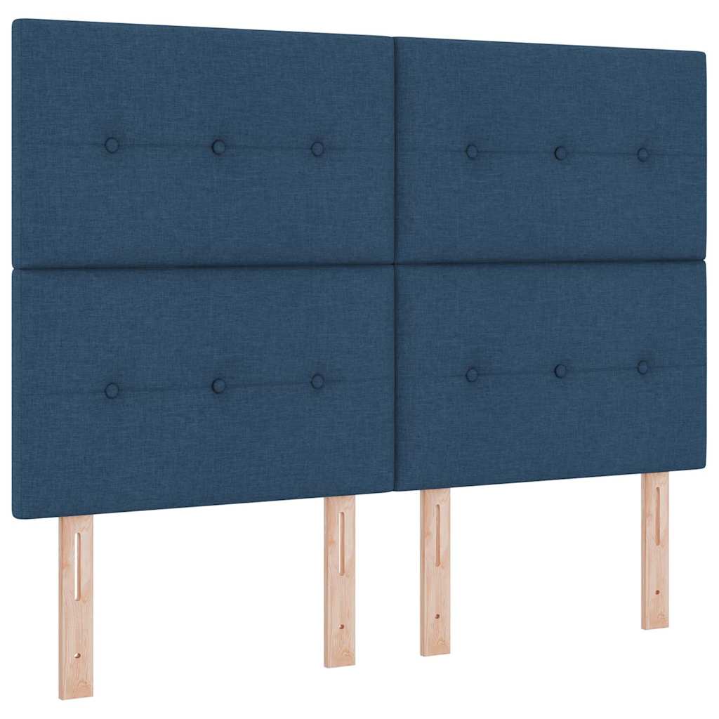 Boxspringbed Met Matras Donkergrijs 90X190 Cm Met Matras Blauw