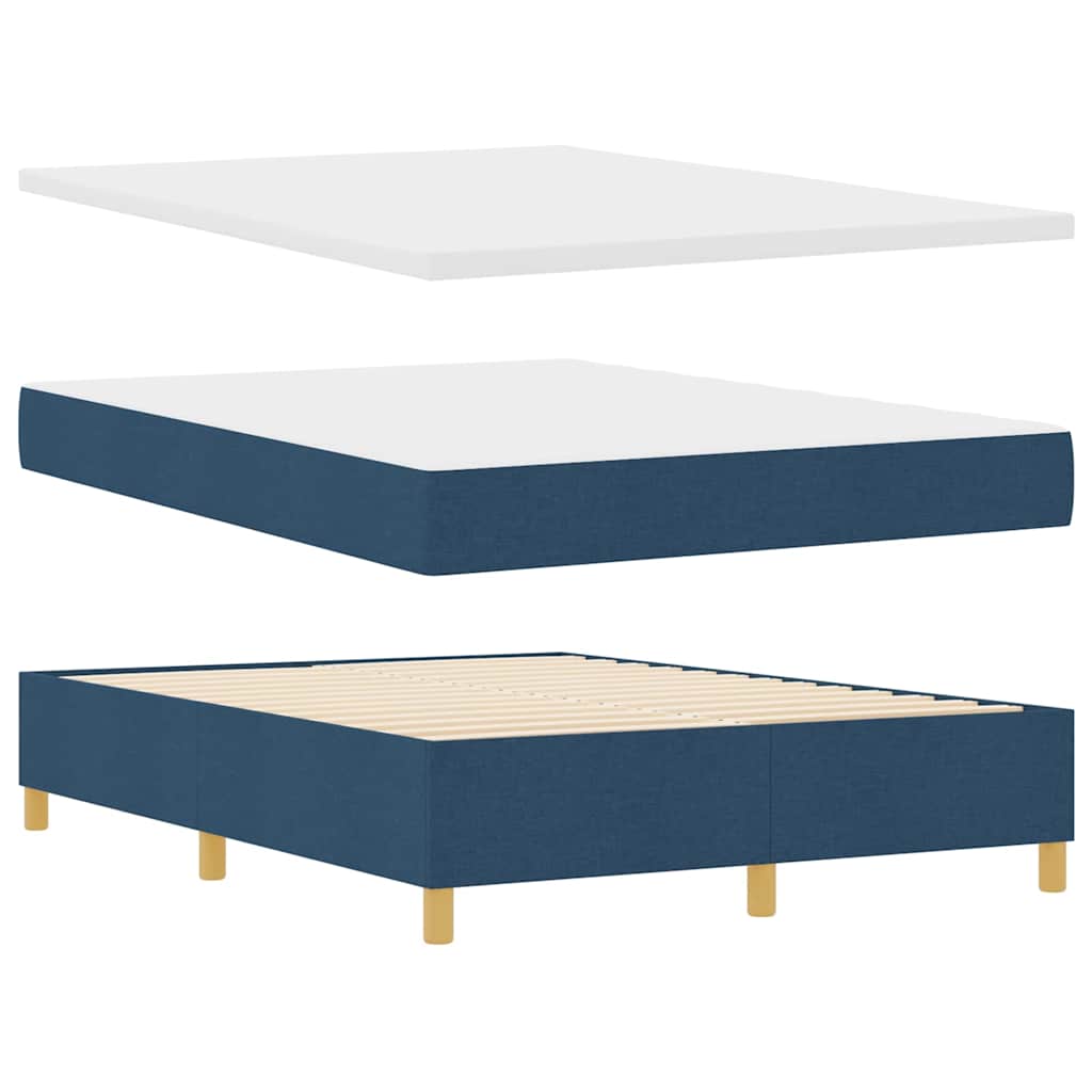 Boxspringbed Met Matras Donkergrijs 90X190 Cm Met Matras Blauw
