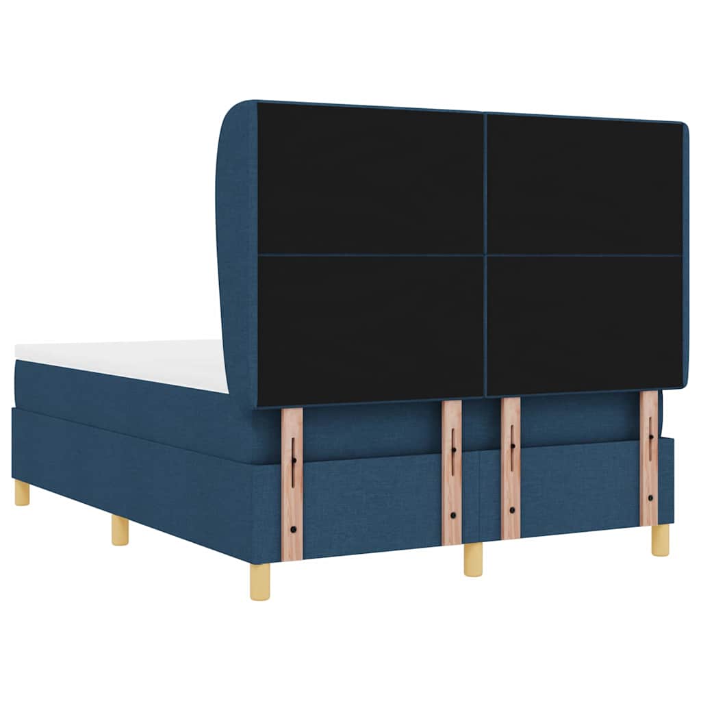 Boxspringbed Met Matras Donkergrijs 90X190 Cm Met Matras Blauw