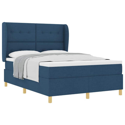 Boxspringbed Met Matras Donkergrijs 90X190 Cm Met Matras Blauw