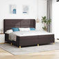 Boxspringbed Met Matras Donkergrijs 90X190 Cm Donkerbruin