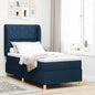 Boxspringbed Met Matras Donkergrijs 90X190 Cm Met Matras Blauw