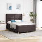 Boxspringbed Met Matras Donkergrijs 90X190 Cm Donkerbruin