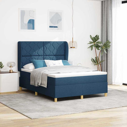 Boxspringbed Met Matras Donkergrijs 90X190 Cm Met Matras Blauw