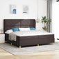 Boxspringbed Met Matras Donkergrijs 90X190 Cm Donkerbruin