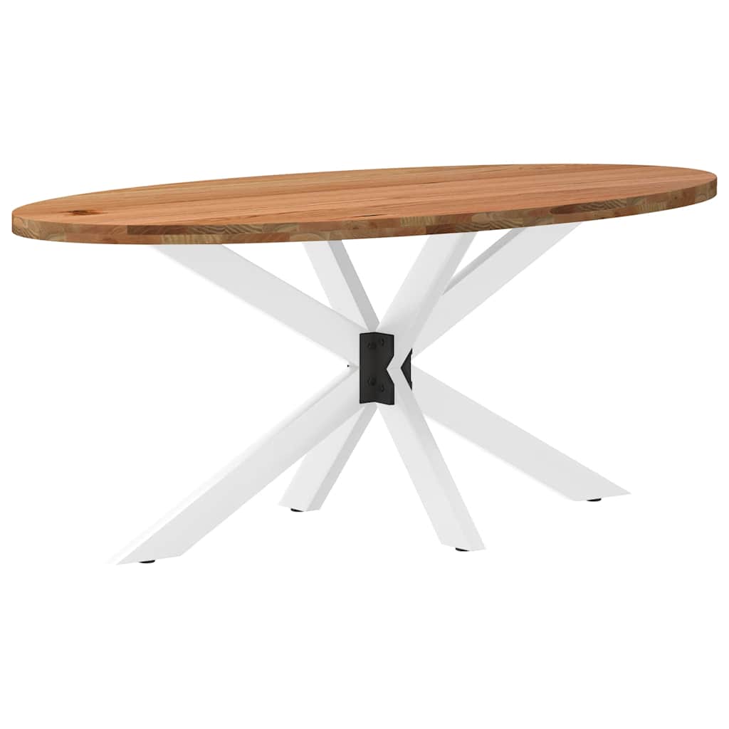 Eettafel Ovaal Massief Eikenhout Lichtbruin