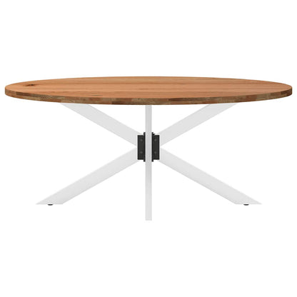 Eettafel Ovaal Massief Eikenhout Lichtbruin