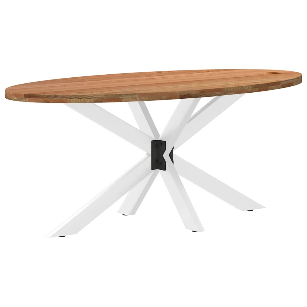 Eettafel Ovaal Massief Eikenhout Lichtbruin