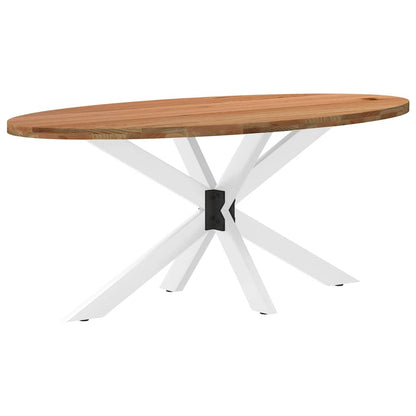 Eettafel Ovaal Massief Eikenhout Lichtbruin