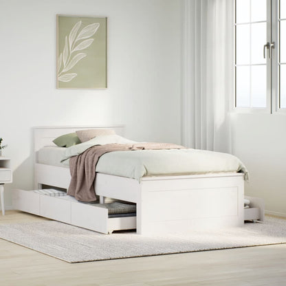 Bedframe Zonder Matras Met Hoofdbord Grenenhout