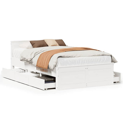 Bedframe Zonder Matras Met Hoofdbord Grenenhout