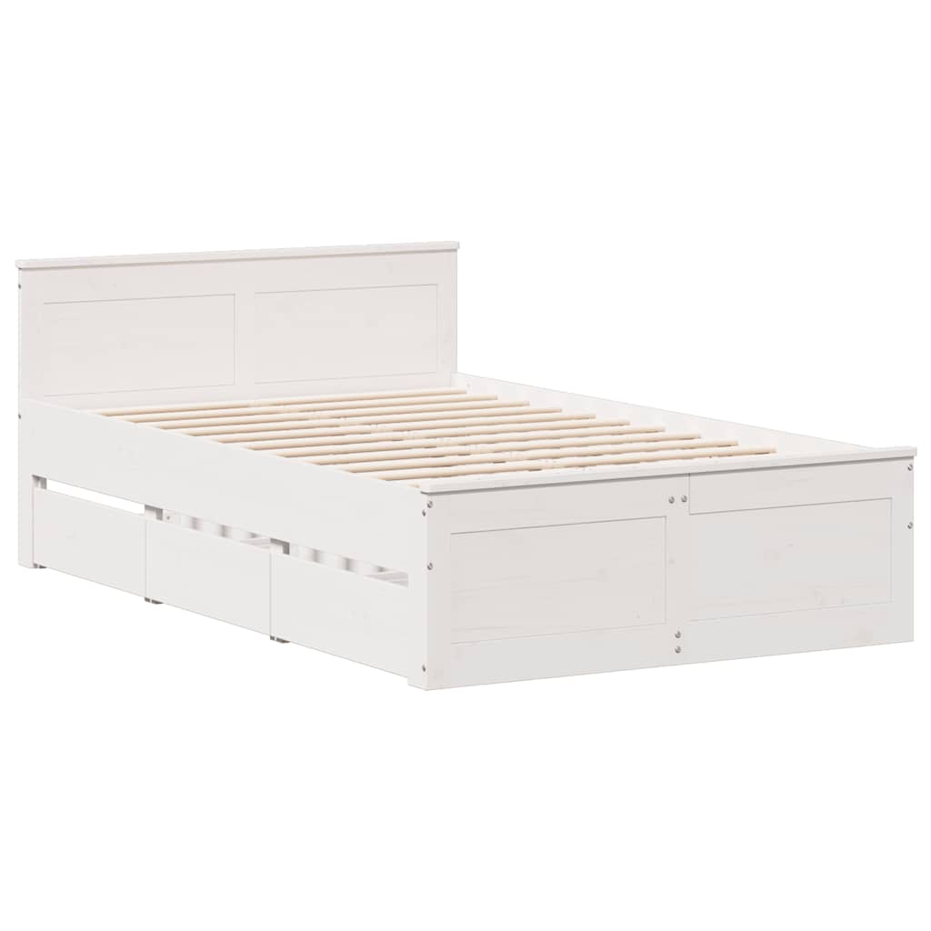 Bedframe Zonder Matras Met Hoofdbord Grenenhout