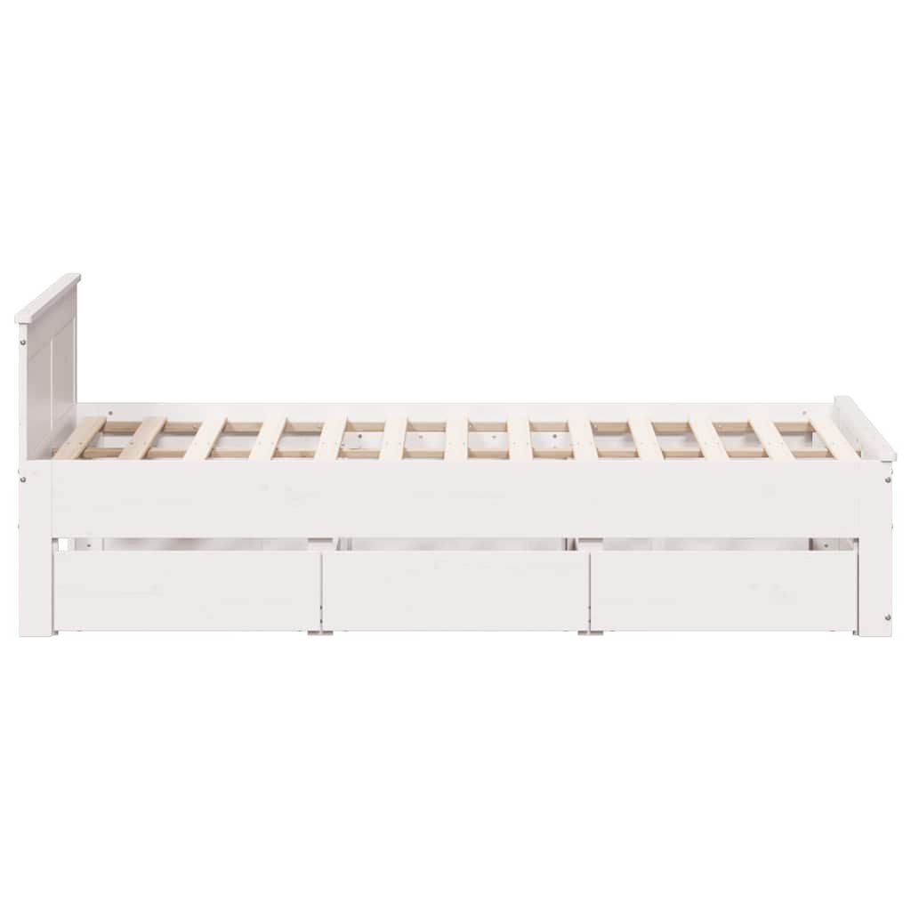 Bedframe Zonder Matras Met Hoofdbord Grenenhout