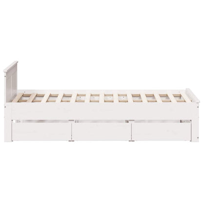 Bedframe Zonder Matras Met Hoofdbord Grenenhout