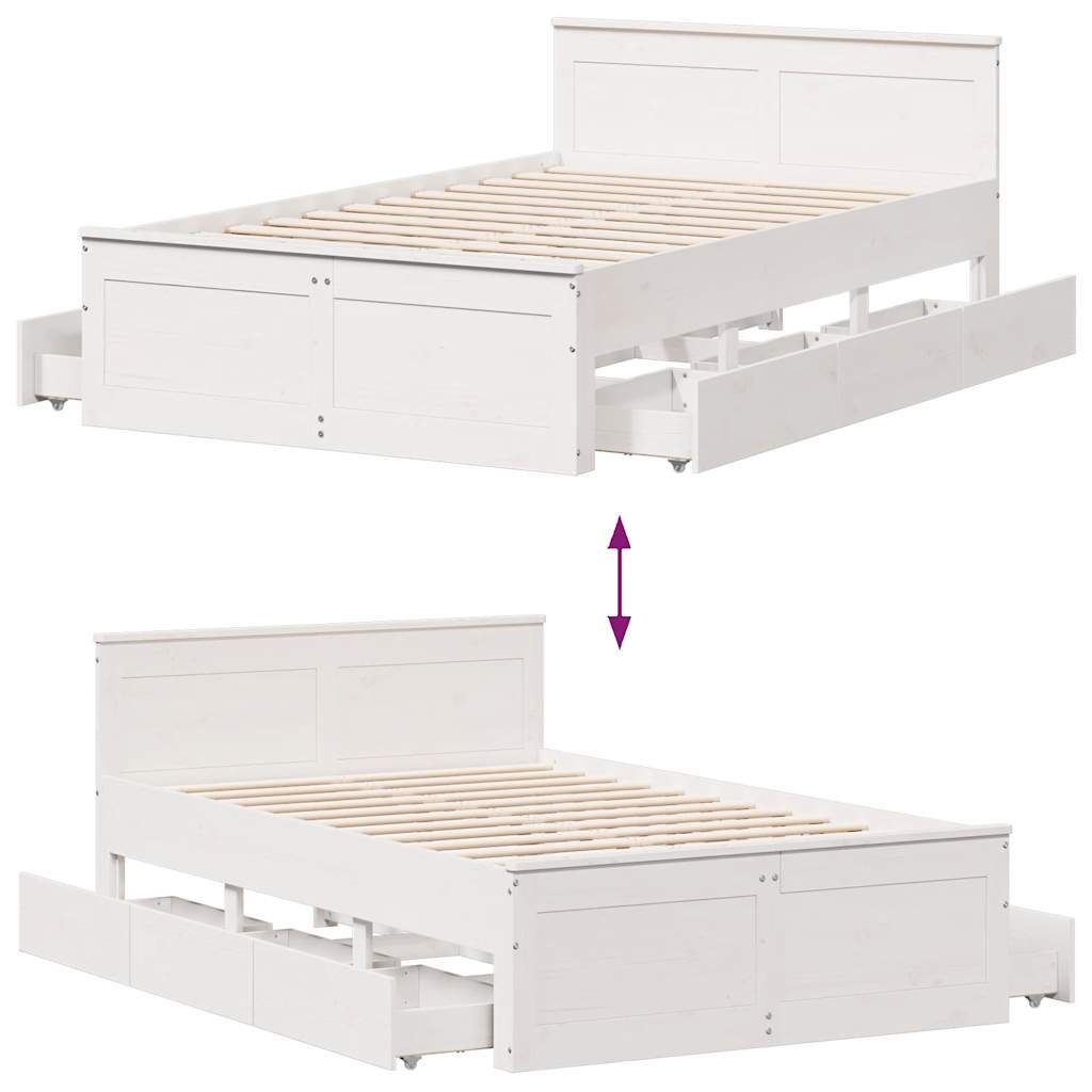 Bedframe Zonder Matras Met Hoofdbord Grenenhout