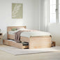 Bedframe Zonder Matras Met Hoofdbord Grenenhout