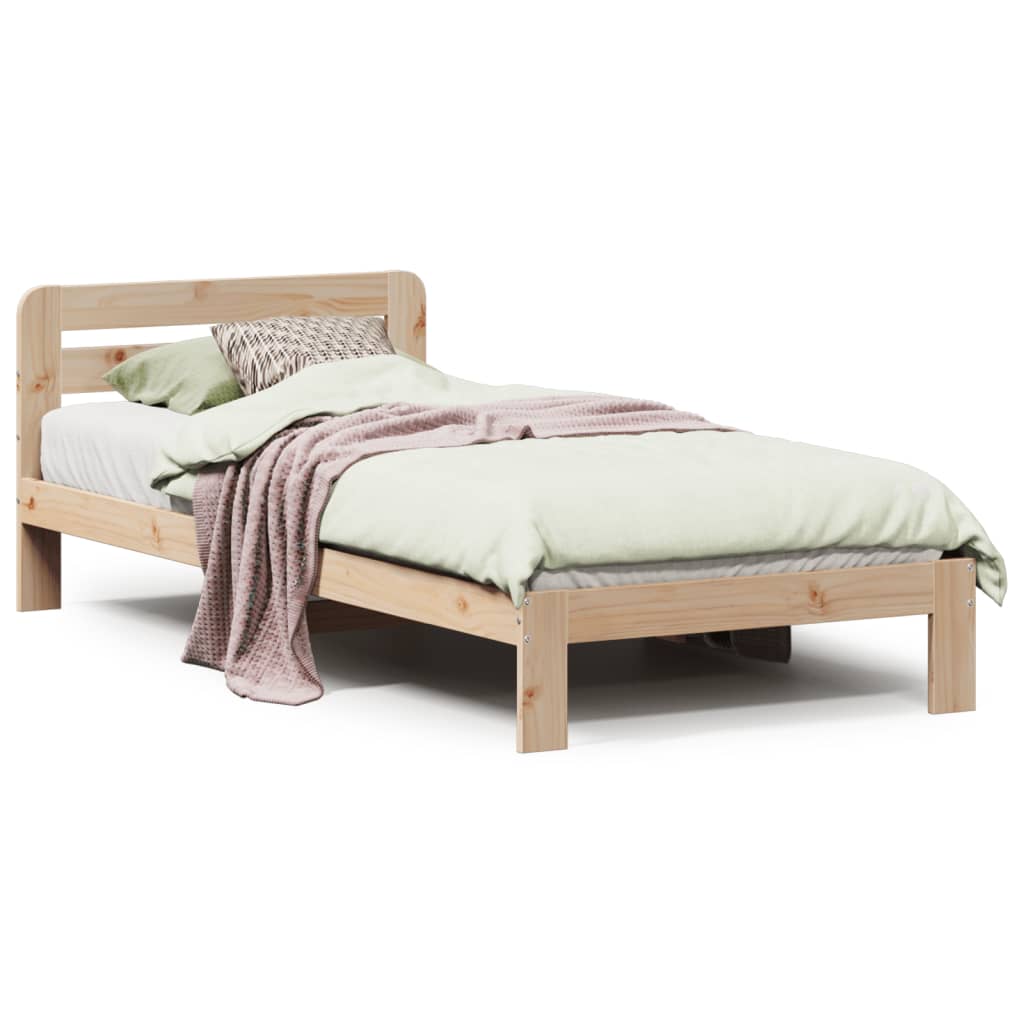 Bedframe Zonder Matras Massief Grenenhout