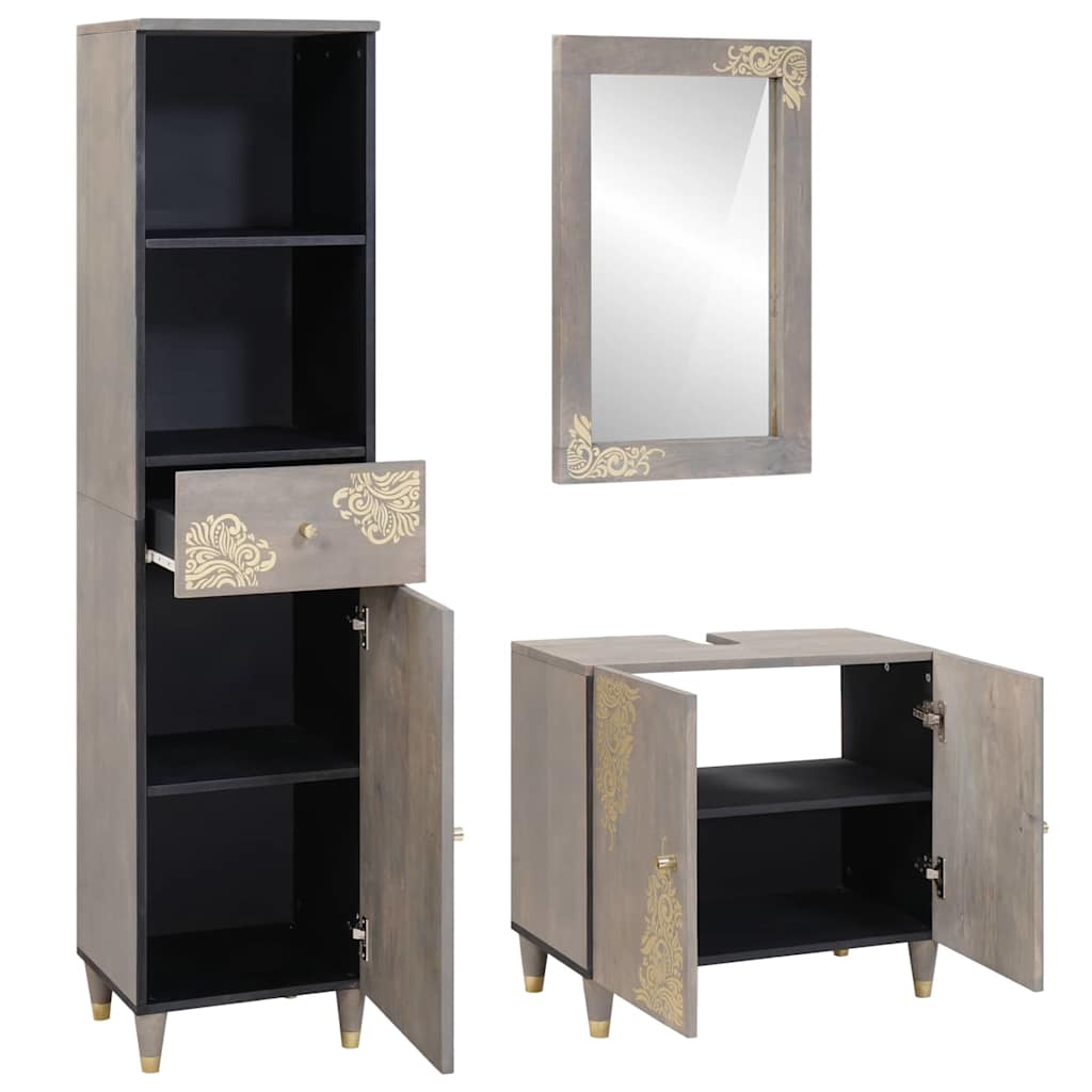 Badkamermeubelset Met Lade 3 Pcs 62 X 33 X 58 Cm