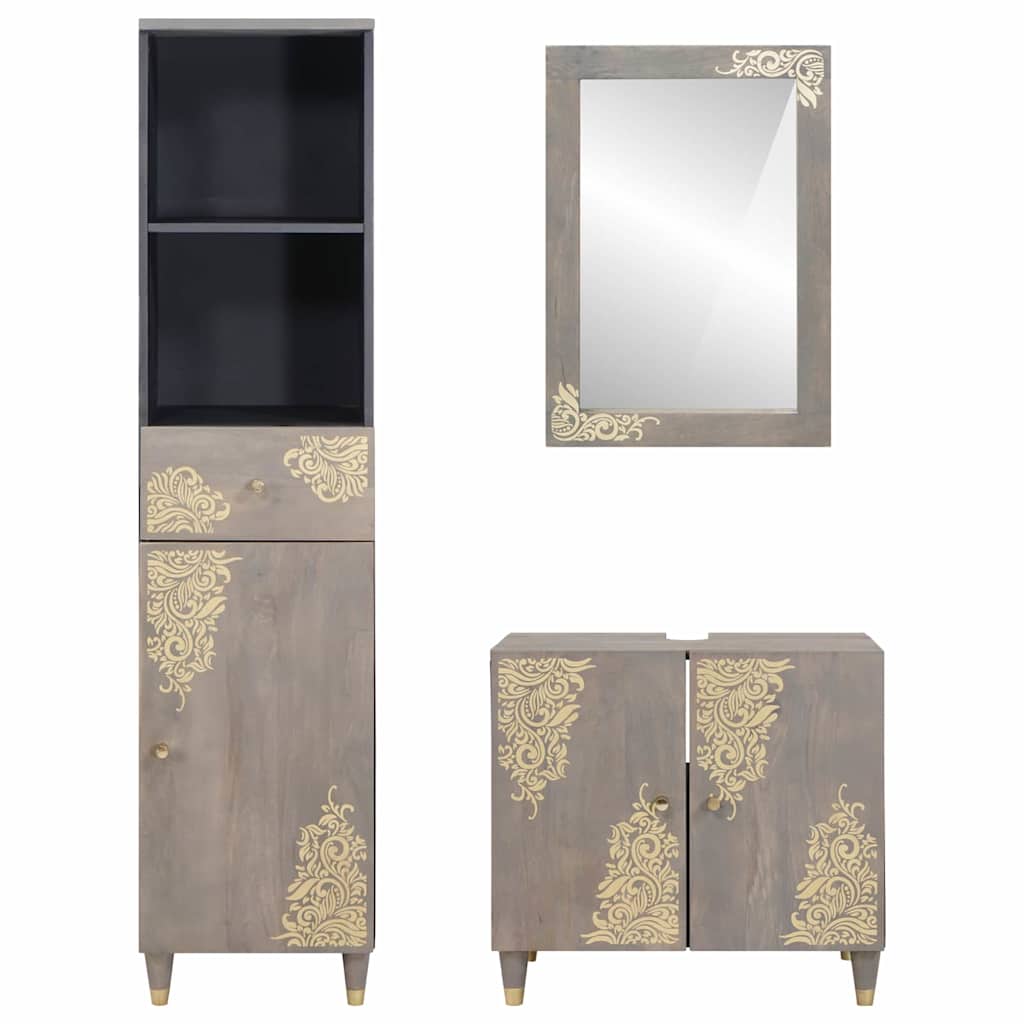 Badkamermeubelset Met Lade 3 Pcs 62 X 33 X 58 Cm