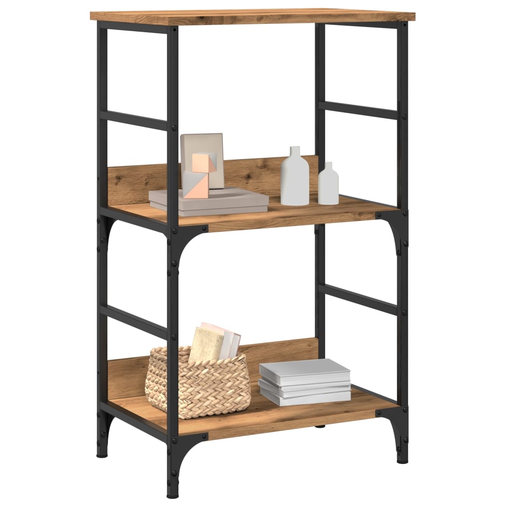 Boekenrek 50X33X Bewerkt Hout Eikenkleurig