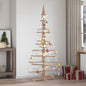 Kerstdecoratie Kerstboom Massief Grenenhout Naturel (Onafgewerkt)