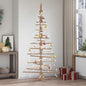 Kerstdecoratie Kerstboom Massief Grenenhout Naturel (Onafgewerkt)